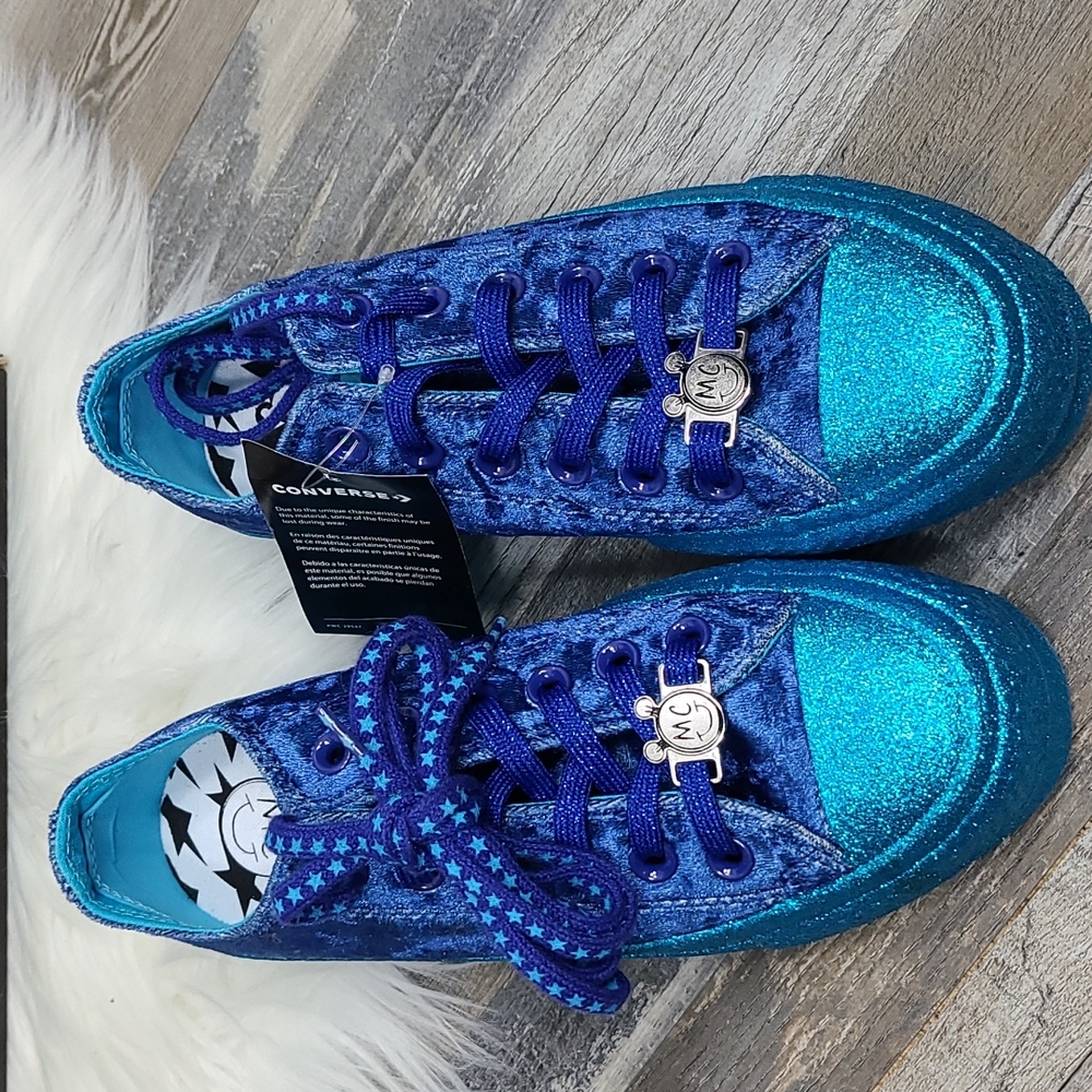 NWT Miley Cyrus x Converse Chuck Taylor Platform Ox - Blue Velvet - Sz 5.5 - Picture 5 of 13